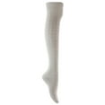 thumbnail image 3 of Women's 4 Pairs Awesome, Super Durable, Comfortable, Soft Thigh High Cotton Boot Socks M1024 Size 6-9(Beige,Light Grey,Wine,White), 3 of 5