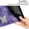 thumbnail image 4 of ELEHOLD for iPhone 14 Pro Wallet Case, Embossed Butterfly Cute Cat Soft PU Leather Folio Flip Shockproof Protective Credit Card Slots Holder Cover for iPhone 14 Pro,Purple, 4 of 6