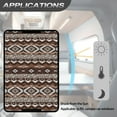 thumbnail image 5 of POLERO Aztec Tribal RV Door Window Shade Cover, Foldable Sun Shade Windshield Blackout Shower Curtains Coverage Accessories Fits for Most RV Interior Door, Coffee Brown (17.3" X 26"), 5 of 7