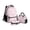 C, variant on 3-Piece Bow Print Backpack Set for Girls, Polyester School Backpack with Lunch Tote Bag & Pencil Case, Lightweight Student Schoolbag Kit,D