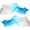 White Gradient Lake Blue, variant on 16 Fan Belly Dance Silk Veil 59", 1 Pair (Left+Right) Women Long Folding Wood for Performance Props, White Gradient Lake Blue