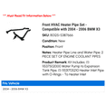 thumbnail image 2 of Front HVAC Heater Line Set - Compatible with 2004 - 2006 BMW X3 2005, 2 of 2