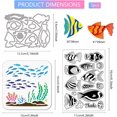 thumbnail image 2 of Sello de silicona transparente de pez payaso de verano, conchas de metal, troqueles de corte, peces, agua, hierba, pintura, plantillas para manualidades, 2 of 7