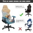 thumbnail image 5 of TSOVTHRID Beagle Dog Black Print 4 Pieces Gaming Chair Covers Slipcovers Non-Slip Gamer Chair Cover Stretchable Rotating Armchair Covers with Armrest Covers for Study or Bedroom, 5 of 7