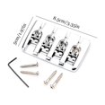 thumbnail image 3 of Chrome Selle Réglage de la Hauteur Installation Pratique 4 Cordes Musicales Réglables pour Instruments Partie Double Verrouillage Style Simple Pont de Guitare, 3 of 9