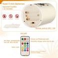 thumbnail image 5 of Yayeee Flameless Candles with Remote Flickering Battery Operated Multi Color Changing, Colorful Art Pattern, 5 of 7