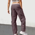 thumbnail image 5 of Purple Womens Straight Leg Plain Long Leg Pants Pants Sweatpants for Women Wild Cargo Sport Gym Yoga Stretchy Jogger Fall Summer Pants 2025 Soft Comfy Clothes L, 5 of 8
