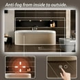 thumbnail image 6 of Keonjinn 60"x36" LED Backlit Mirror with Anti-Fog Dimmable Makeup Wall Mounted Mirror with Light, CRI90 IP54 Waterproof for Bathroom(Horizontal/Vertical), 6 of 7