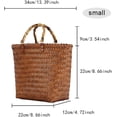 thumbnail image 6 of Handwoven Tote Bag for Women Straw Hobo Bag with Bamboo Handle PVC Bag Rattan Woven Handbag Summer Beach Purse, 6 of 7