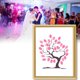 thumbnail image 3 of Libro de invitados para fiesta de boda, cumpleaños, árbol de huellas dactilares personalizado con huella digital DIY (árbol 11), 3 of 7