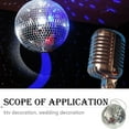 thumbnail image 4 of Injueey Bola de espejo de discoteca, lámparas redondas giratorias reflectantes, luz de escenario para Festival, fiesta, cumpleaños, adornos Iluminación navideña 15cm /Plata, 4 of 6