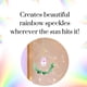 thumbnail image 3 of Cristal atrapasueños, tema lunar, diseño de cadena dorada con gotas de agua, luna y estrellas., 3 of 5
