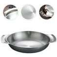 thumbnail image 3 of Stainless Steel Pot Double Handle Pan Multi-function Paella Pan Korean Style Pot Kitchen Cooking Pan, 3 of 5