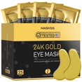 thumbnail image 1 of Parches para debajo de los ojos Maskiss, oro de 24 quilates, para debajo de los ojos (25 pares), 1 of 6