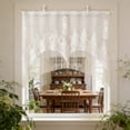 thumbnail image 3 of Half Curtain Shade With Rod Cover For Kitchen Bathroom Living Room Bedroom Windows 59.06 in x 47.24 in White Polyester, 3 of 6