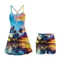 thumbnail image 5 of Yuyamidu Hawaii Seaside Womens Tennis Dress Built in Shorts, Summer Exercise Workout Dress with Pocket Coconut Tree Golf Athletic Dresses Size S, 5 of 7