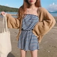 thumbnail image 5 of Womens Open Front Cardigan Colorblock Long Sleeve Loose Knit Lightweight Sweaters, 5 of 5