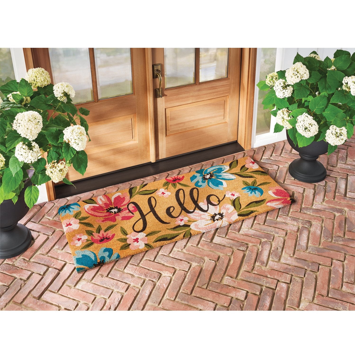 Summer Estate Coir Doormat, 23" x 57" – Large Outdoor Welcome Mat