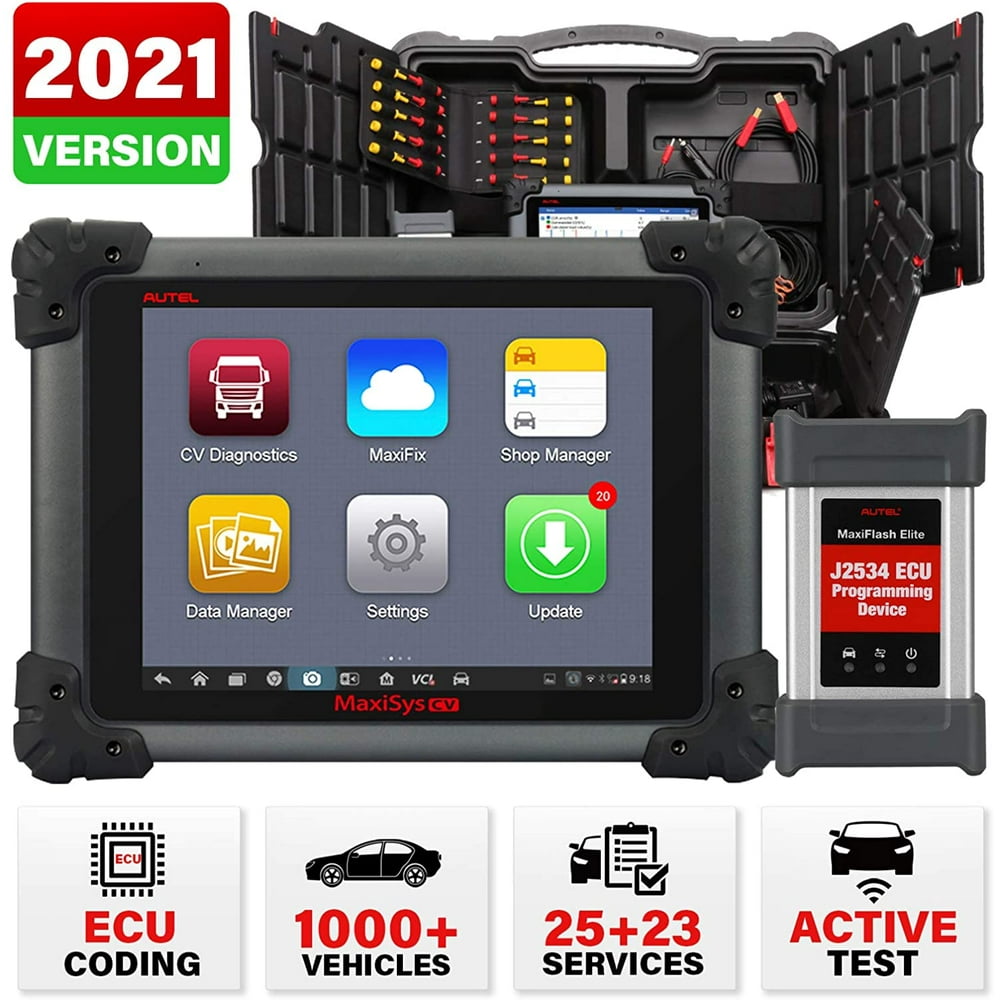 Autel MS908CV Heavy Duty Diagnostic Scan Tool with J2534 ECU