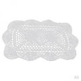thumbnail image 1 of KLKCMS 2pcs Rectangle White Crochet Cotton Lace Doily Table Placemats Doilies Mat, 1 of 9