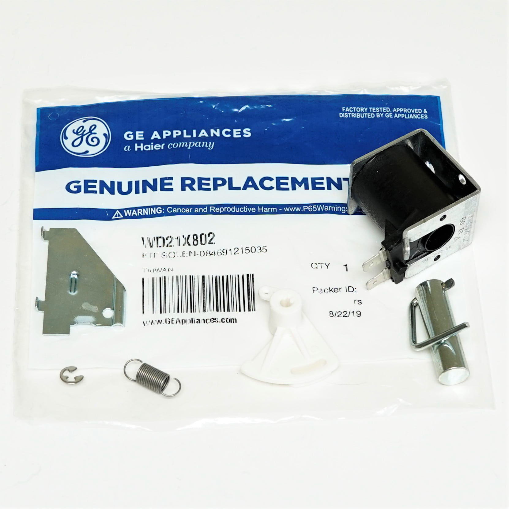 Part For GE Hotpoint Kenmore Dishwasher Drain Solenoid Kit Replacement 