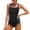 Z01-Black, variant on SHenli Girls One Piece Swimsuit Size 10-12 Tummy Control Tankini Sets Quick Dry Cute Printed Teen Bathing Suit Swimwear with Cover Up Skirt Adjustable Straps