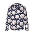 thumbnail image 2 of Picia Cute Basebal Women's Men's UPF 50+ Sun Protection Hoodie Shirt Long Sleeve SPF Fishing Outdoor UV Hiking Lightweight Shirts-XX-Large, 2 of 9