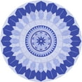 thumbnail image 1 of Ahgly Tapis Rond Lavable en Machine Intérieur Transitionnel Bleu Céleste, 8 Pieds Rond, 1 of 7