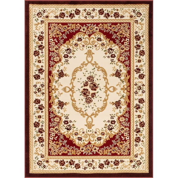 Well Woven Dulcet Versaille Traditional Medallion Oriental Red 2'7" x 3'11" Area Rug