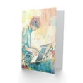 thumbnail image 2 of Artery8 Greeting Card Keyboard Music Player Modern Light Watercolour Blank For All Him Or Her Art Birthday Card, 2 of 3