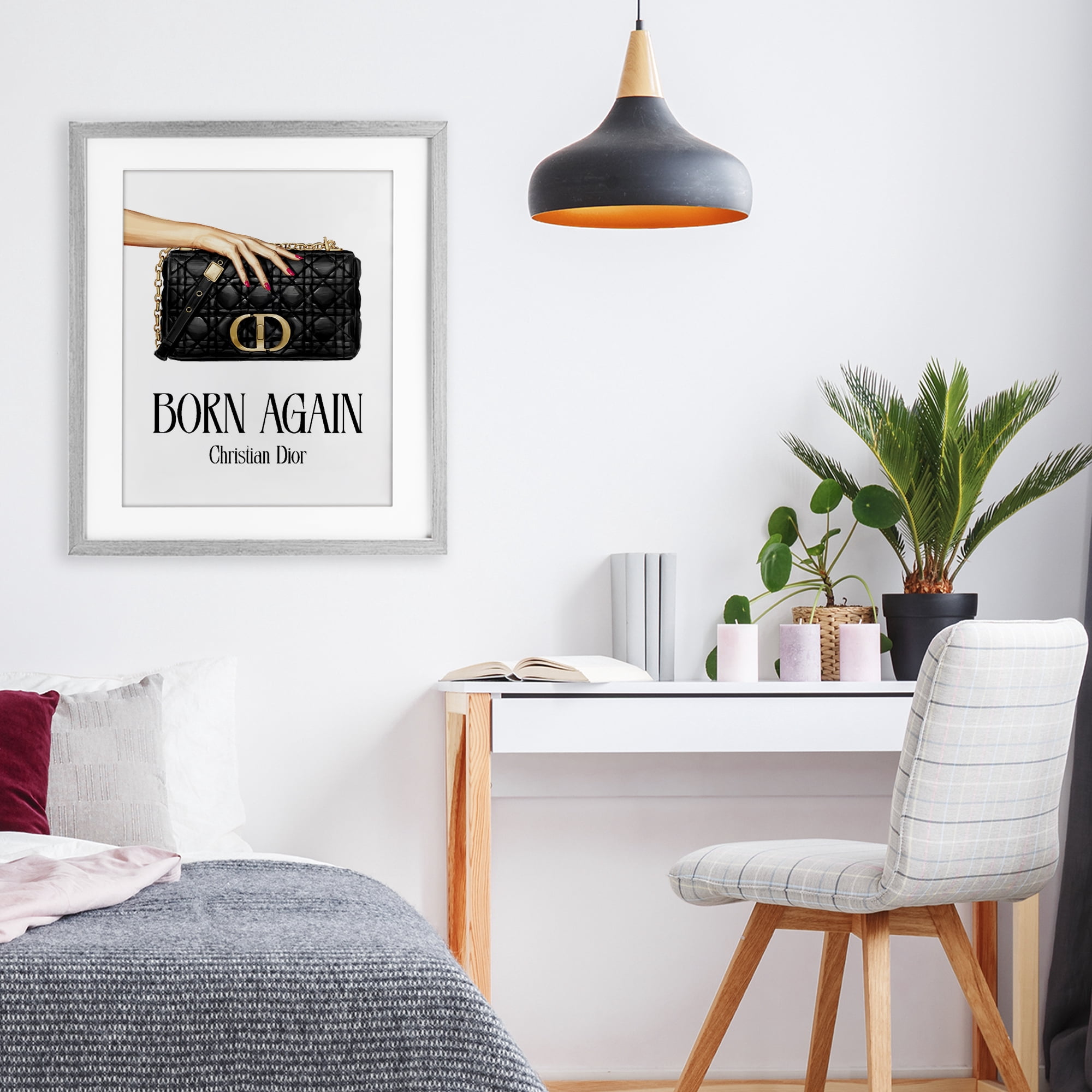 Stupell Industries Born Again Christian Luxury Gray Framed Print Under Glass, design by Ziwei Li