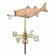 Good Directions Bass with Lure Garden Weathervane, Pure Copper - 17"L