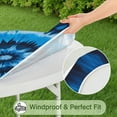thumbnail image 5 of Blue Tie Dye Spiral Pattern Round Fitted Tablecloth with Elastic Edge,Dining Table Cover Waterproof,Outdoor Round Tablecloth for Camping,Dining,Indoor and Outdoor, 5 of 7