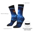 thumbnail image 4 of Bingfone Compression Socks for Women and Men Long Socks for Running Athletic Cycling Nurse- Astronaut, 4 of 6