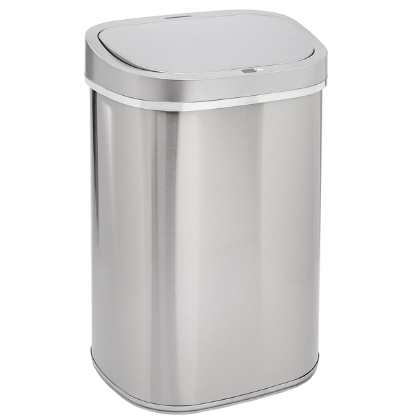 Ninestars Motion Sensor Trash Can with Stainless Steel Lid 21 gal/80