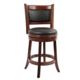 thumbnail image 2 of 24" Wood Swivel Counter Stool in Cherry With Faux Leather Seat - Set of 2, 2 of 2