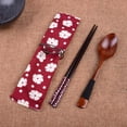 thumbnail image 1 of Binmer Japanese Vintage Wooden Chopsticks Spoon Tableware 2pcs Set New Gift - Tableware Set Clearance, 1 of 2