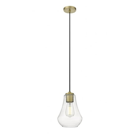 

490-1P-BB-G572-7-Innovations Lighting-Fairfield - 1 Light Mini Pendant In Industrial Style-10.5 Inches Tall and 7 Inches Wide Brushed Brass Clear