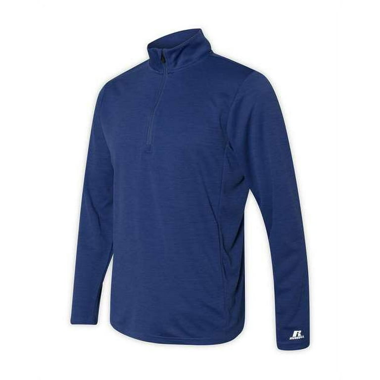 Russell Athletic B63634752 Striated Quarter-Zip Pullover, Royal - Extra  Small