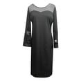 thumbnail image 4 of Mikilon Robe Patchwork Grande Taille pour Femmes Jupe Portefeuille Manches Longues Robe Décontractée Longue, 4 of 5
