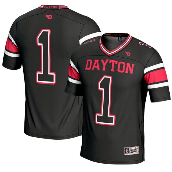 Youth GameDay Greats #1 Black Dayton Flyers Endzone Football Jersey