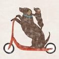 thumbnail image 3 of Schlabach, Sue 15x15 Black Modern Framed Museum Art Print Titled - Doxie Ride Working, 3 of 5