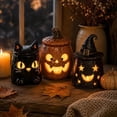 thumbnail image 3 of Cozy Monster Tealight Lantern, Handmade Resin Candle Holder | Cute Spooky Tea Light Holder for Tabletop Mantel Shelf Pumpkin Tealight Holder Cottage Core Halloween Home Decor Gifts, 3 of 8