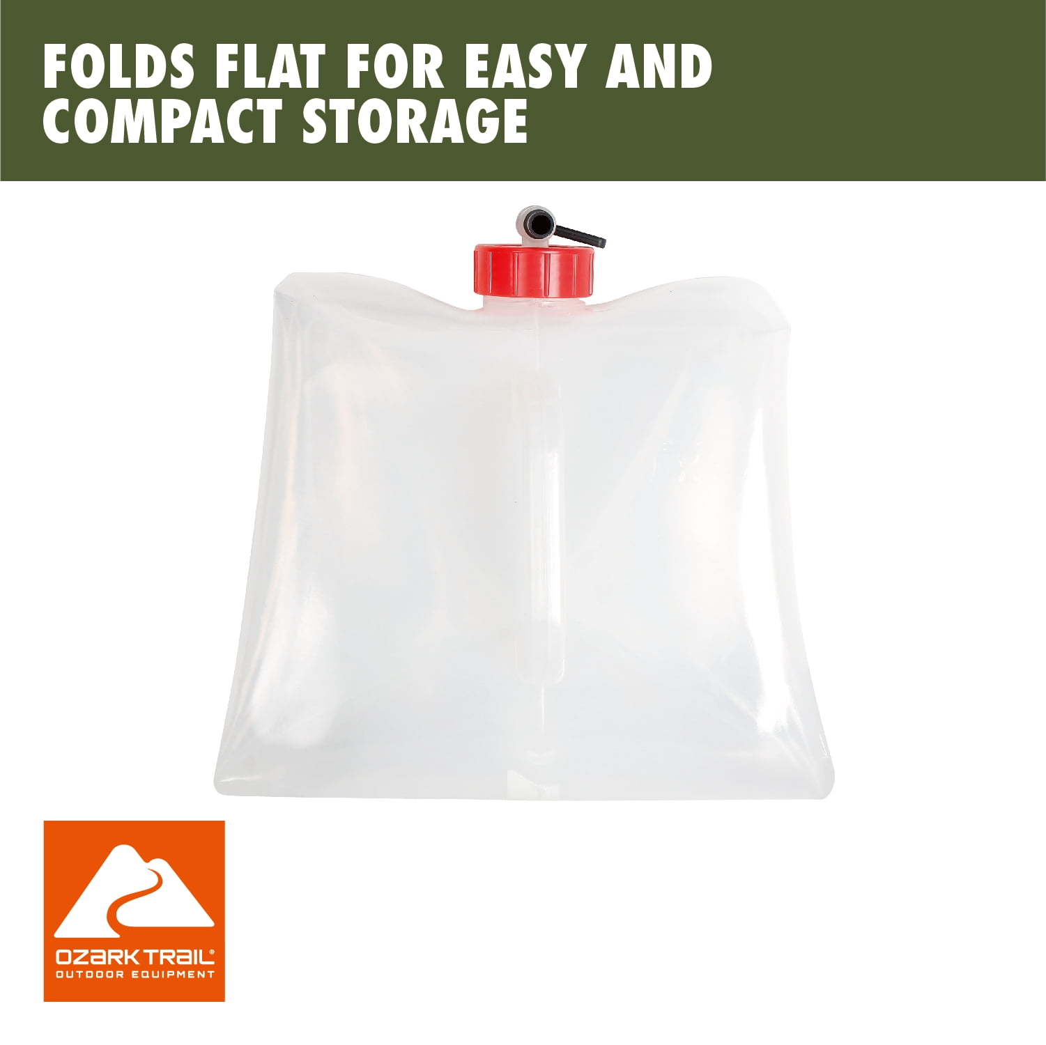 Ozark Trail 5-Gallon Collapsible Water Container, Clear