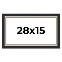 28x15 Frame Black Real Wood Picture Frame Width 2.25 Inches | Interior Frame Depth 0.5 Inches |