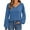 Dark Blue, variant on UVN Blouses for Women Dressy Lace Long Sleeve Shirts Fall Casual V Neck Tunic Tops