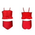 thumbnail image 4 of XZNPDUCQ Girls Swimsuit Bikini Sets 2 Piece Color Block Bathing Suits For Teen Girls Swimwear Swimming Suit For Girls 13-14 Years Red, 4 of 9
