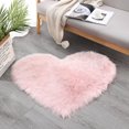thumbnail image 1 of MAFNIO 40x50CM Heart Fluffy Fur Faux Washable Rug Pink, 1 of 4