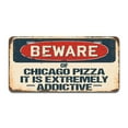 thumbnail image 1 of SignMission A-LP-04-355 Plaque d'Immatriculation en Aluminium Attention à Chicago Pizza, 1 of 1