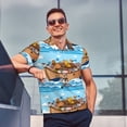 thumbnail image 4 of Balery Animals on Noah's Ark Floating Camisa Polo de Hombre con Estampado, de Manga Corta y Tejido Medio, Camisa Tipo Golf Polo-Large, 4 of 6